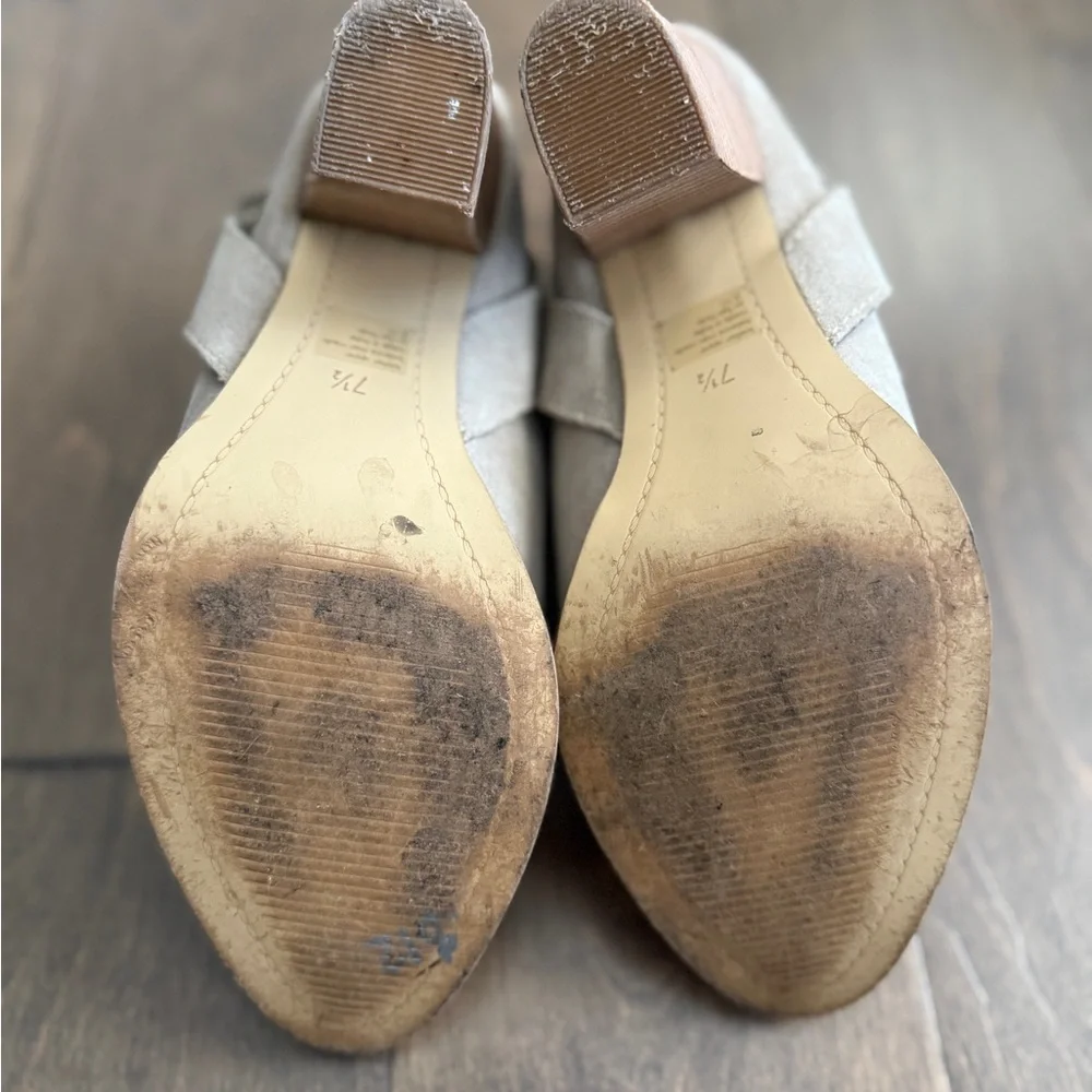 SEYCHELLES  Impossible Beige Suede Harness Ankle Heeled Booties Size 7.5 Women’s